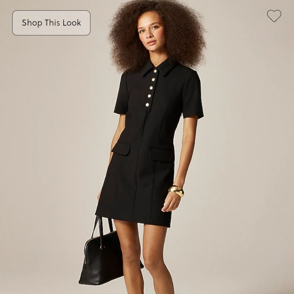 J. Crew Parc Dress in 4-Season Stretch - Black